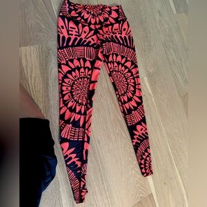 MARA HOFFMAN workout/yoga leggings Small. Great Condition Red Black